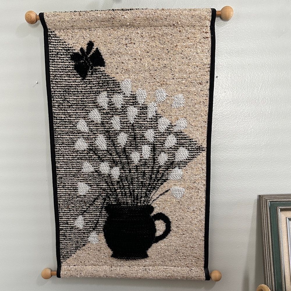 Finnish Butterfly Floral Tapestry Wall Hanging By Hanhisalon Kutomo Oy Vintage